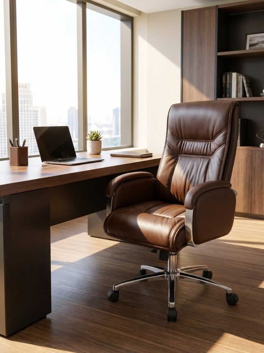 Classic Brown Corporate Boss Chair