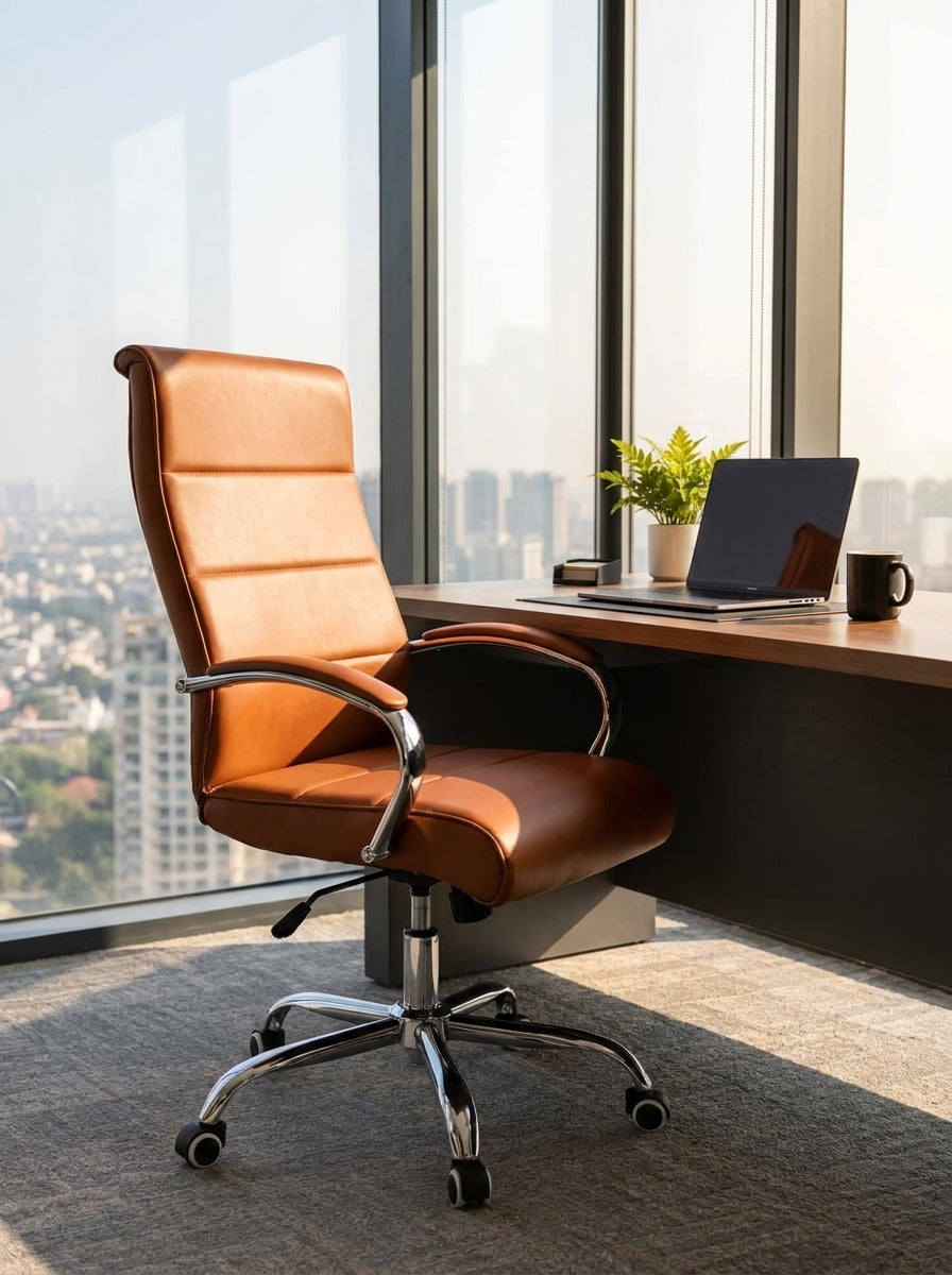 Sleek Ergonomic High-Back Conference Chair